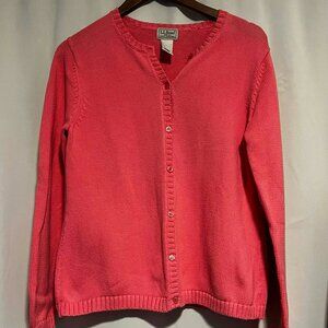 Vintage LL Bean Cardigan Pink/Coral Size M